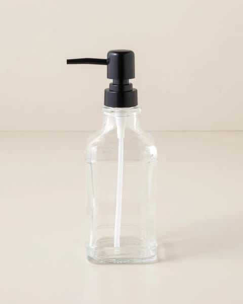 مایع‌صابون‌دان شیشه‌ای حمام Karin 21 سانتی‌متر شفاف