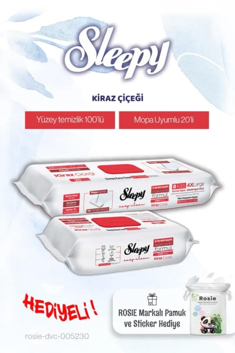 Sleepy دستمال تمیزکننده سطوح و تی گلی شکوفه، هدیه پنبه Rosie