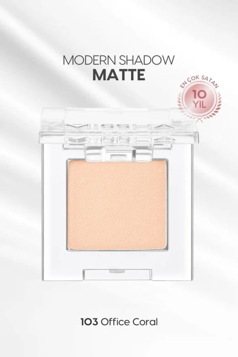 Missha سایه چشم تکی مات با بافت نرم و بدون پودرپاشی Modern Shadow Matt — 103 Office Coral
