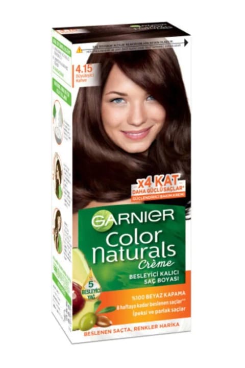 Garnier رنگ مو Color Naturals شمارهٔ ۴٫۱۵ قهوه‌ای دلربا