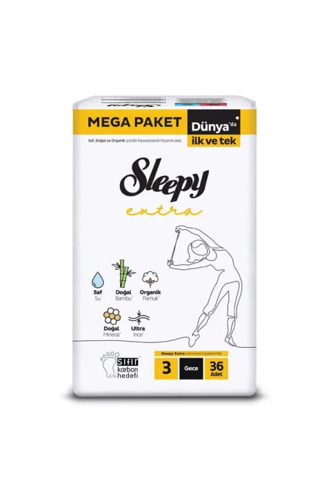 Sleepy Extra فوق نازک پد بهداشتی شبانه (۳۶ عددی) بسته اقتصادی
