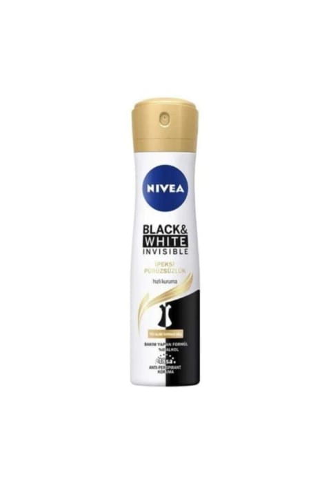 NIVEA Black & White Invisible دئودورانت زنانه ۱۵۰ میلی‌لیتر