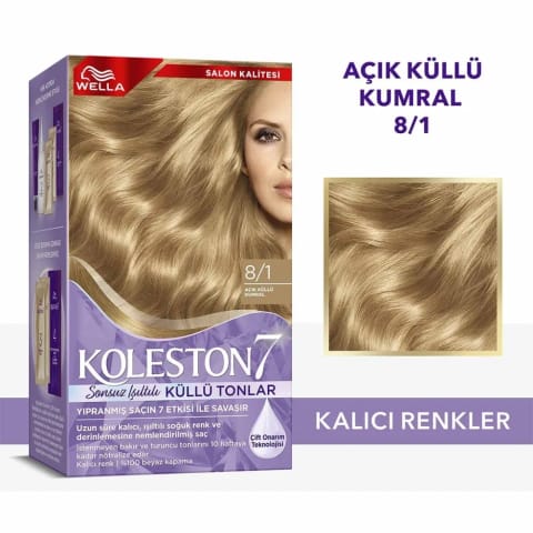 Wella Koleston Supreme رنگ مو 8/1 بلوند خاکستری روشن (سایههای خاکستری درخشان)