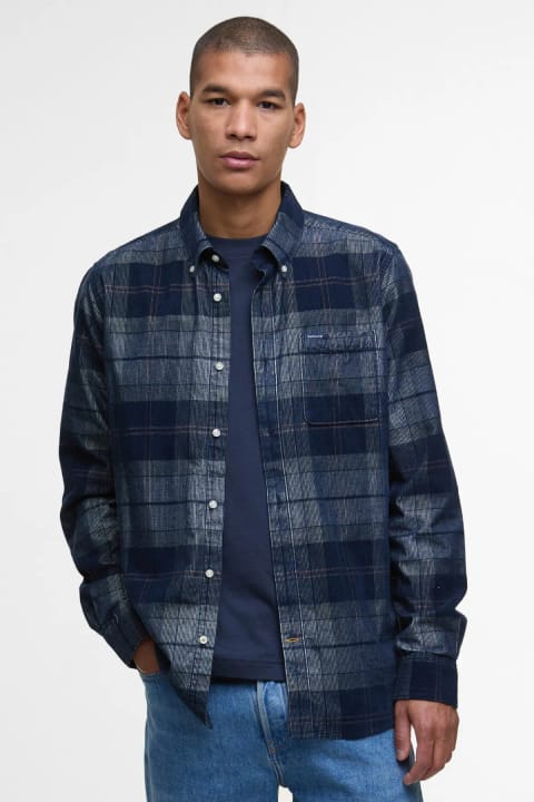 پیراهن کورد Barbour Blair Tailored Tartan TN42 Riverstone Tartan