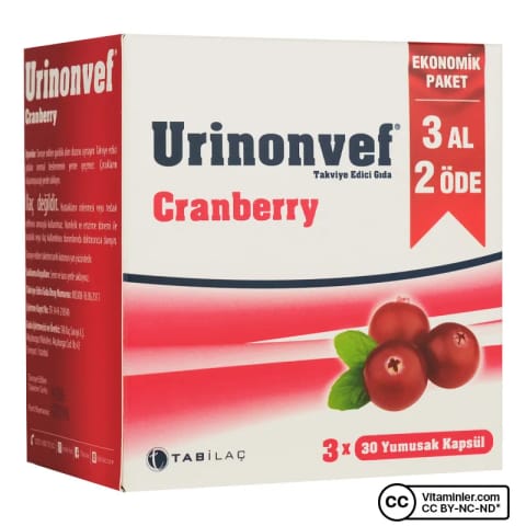 Urinonvef Cranberry 3×30 کپسول
