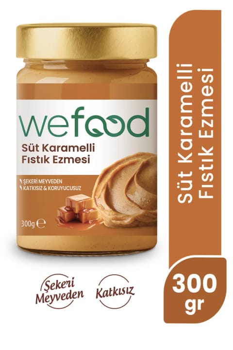 Wefood کرم بادام زمینی کاراملی شیری 300 گرم