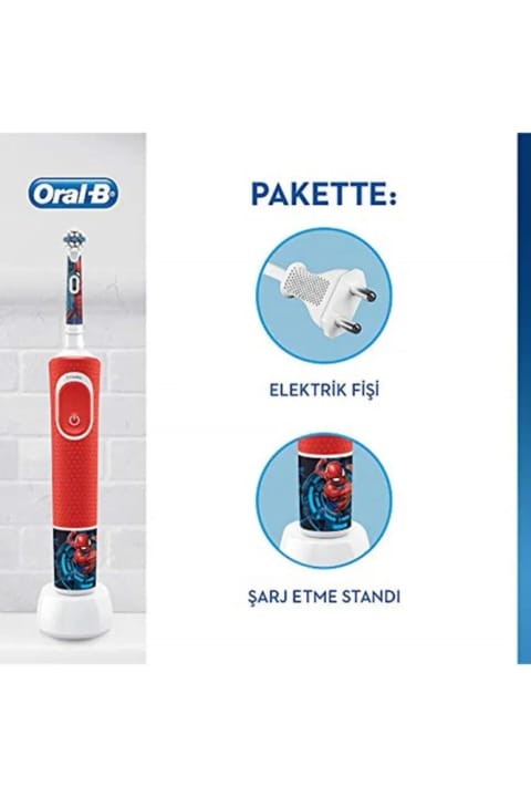 Oral-B مسواک شارژی کودکان D100 سری ویژه مرد عنکبوتی