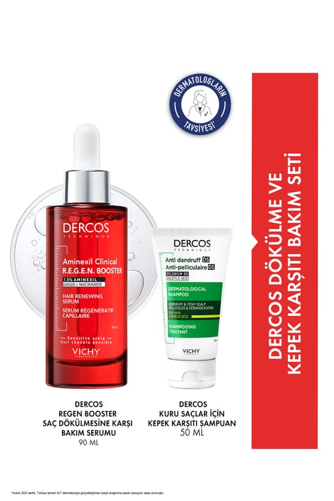 سرم تقویتکننده ضد ریزش مو و ضد شوره Vichy Dercos Regen Booster