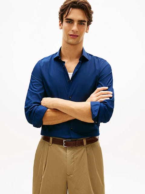 پیراهن مردانه DC یقه Flex ساده
