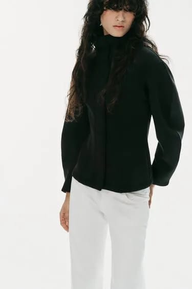 Zara کت یقهدار بلند