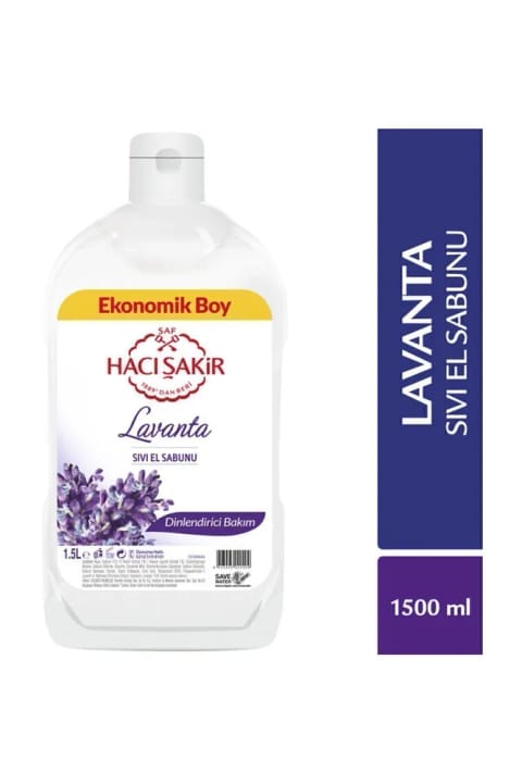 Hacı Şakir مایع دستشویی آرامشبخش اسطوخودوس 1500 میلیلیتر
