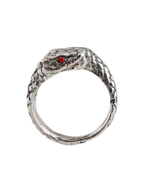 انگشتر تمساح طرح بسته - Silver