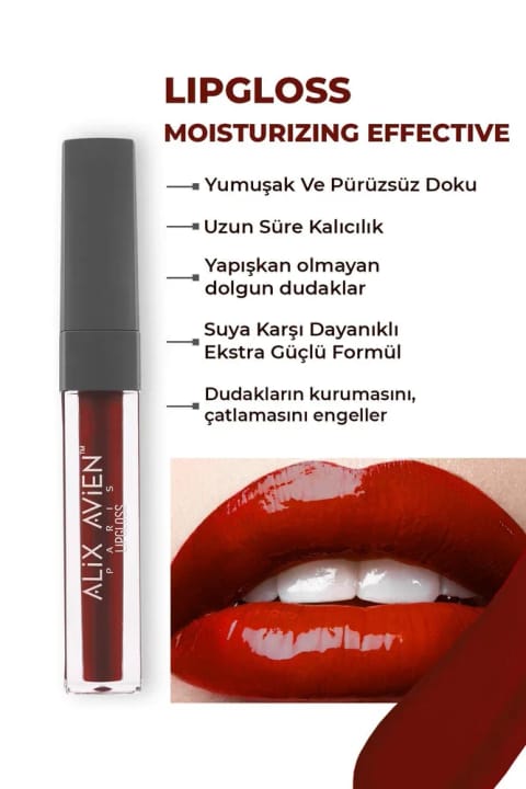 Alix Avien براق کننده لب مرطوب کننده ماندگار و بدون حس چسبندگی — 06 Juicy Cherry