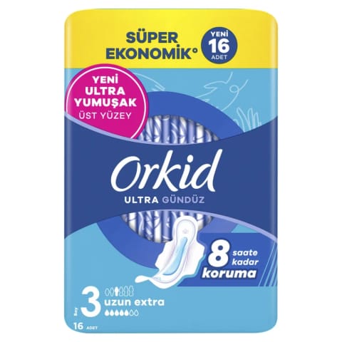 Orkid Ultra روزانه بلند اکسترا (سایز 3) نوار بهداشتی 16 عددی