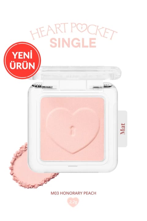 PERIPERA سایه تک مات قابل شخصیسازی Heart Pocket Single (M03 Honorar...