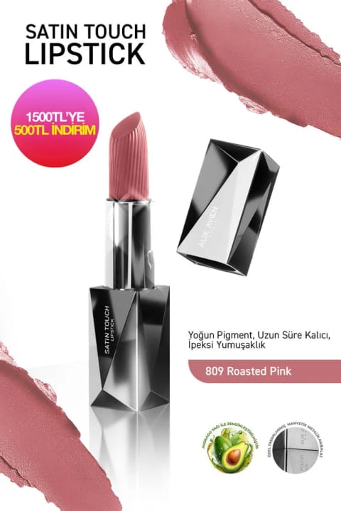 Alix Avien رژ لب نیمه مات بلند ماندگار مرطوبکننده با اثری صاف - ساتن — 809 Roasted Pink