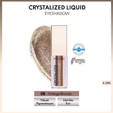 Note Crystalized Liquid Eyeshadow سایه مایع 08 Vintage Bronze