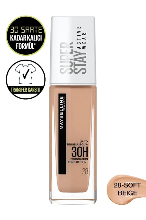 Maybelline New York Superstay Active Wear 30h کرم پودر 28 Soft Beige