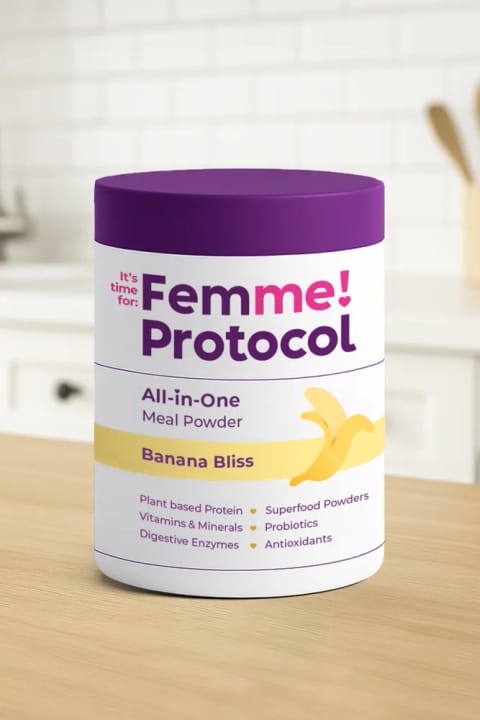 Femme Protocol All in One پودر وعده غذایی Banana Bliss 600 گرم – 10 سرو
