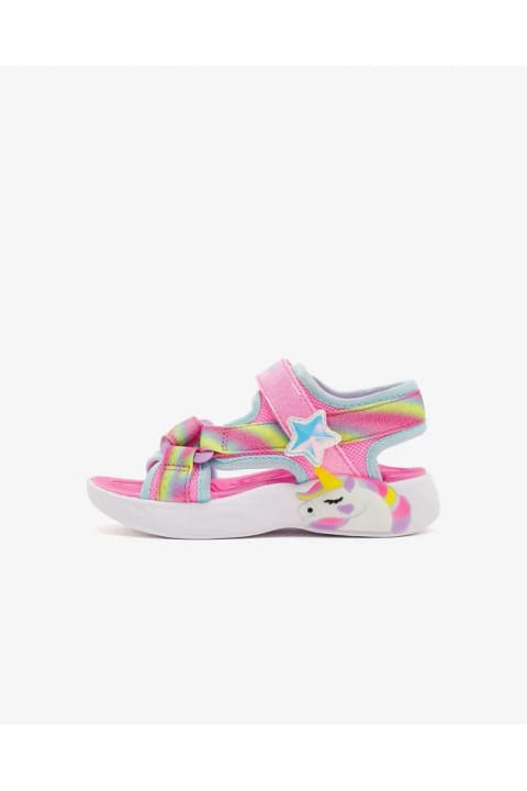 SKECHERS UNICORN DREAMS SANDAL صندل دختر بچه صورتی چراغ‌دار 303107N