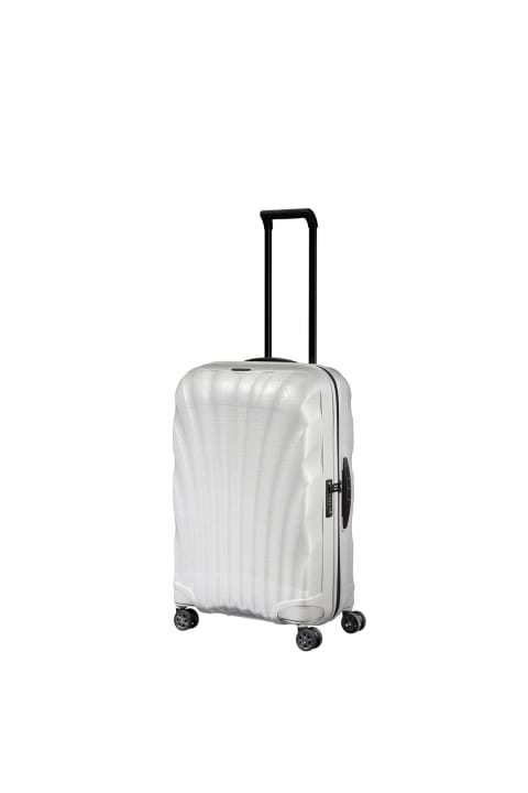 چرخدار Samsonite C-Lite Spinner سفید - چمدان متوسط 69 سانتیمتری 4 چرخ