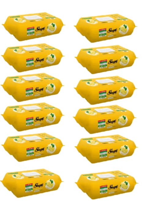 دستمال تمیزکننده سطح Sleepy Extra با روغن طبیعی لیمو 100 عددی × 12 (12 بسته)