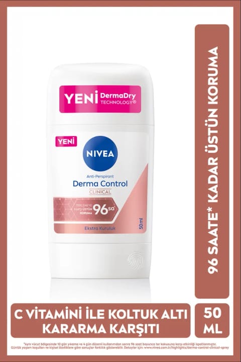 NIVEA دئودورانت استیک زنانه درما کنترل کلینیکال ۵۰ میلیلیتر