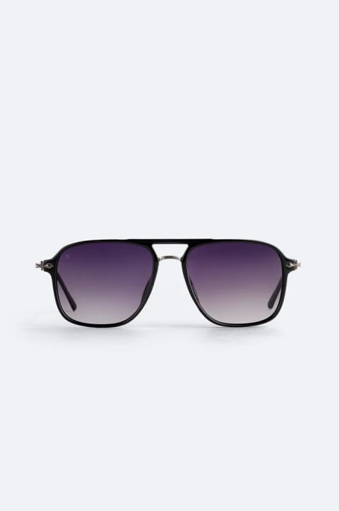 عینک آفتابی پولاریزه با فریم مربعی مشکی