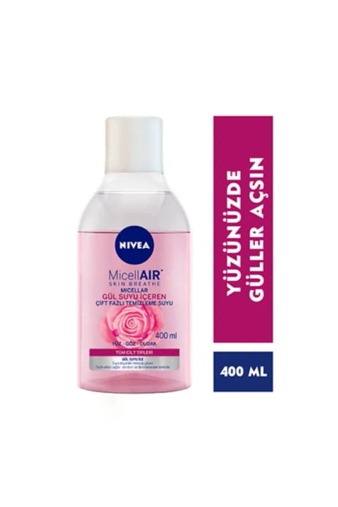 NIVEA میسلار واتر دو فاز پاک‌کننده آرایش با عصاره گل رز 400 میلی‌لیتر