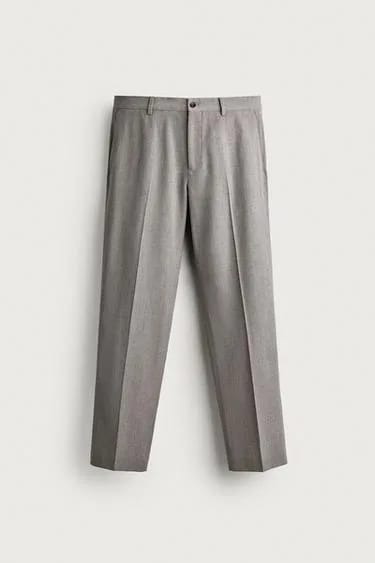 شلوار رسمی راه‌راه مدل Regular Fit