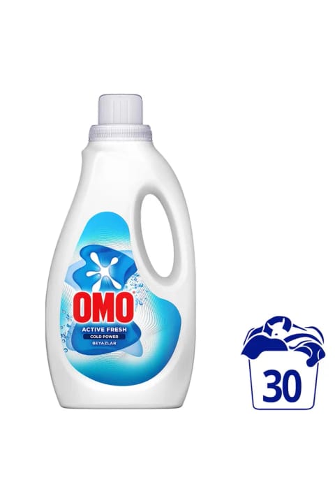 Omo Active Fresh Cold Power مایع لباسشویی مخصوص لباسهای سفید ۱۵۰۰ میلیلیتر