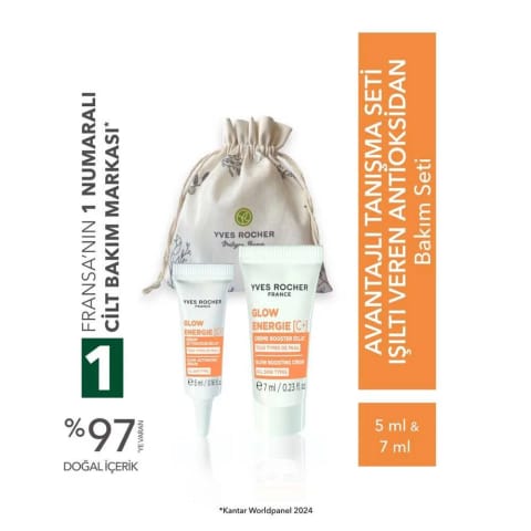 Yves Rocher Glow Energie ست آشنایی آنتیاکسیدان درخشانکننده سایز مسافرتی