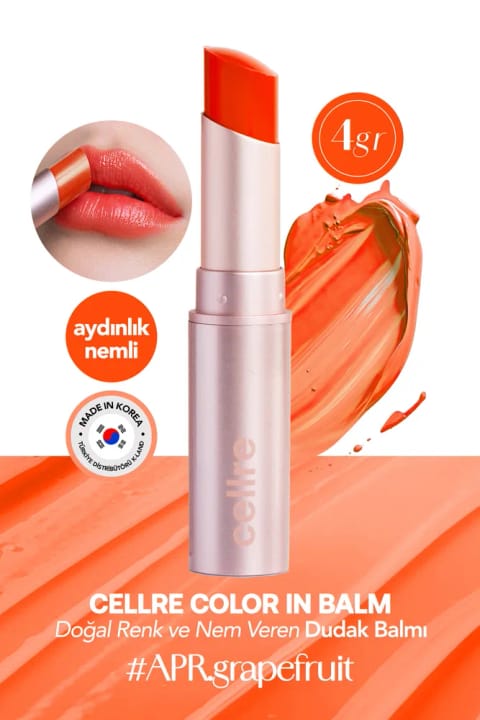 CELLRE Color in Balm بالم لب کرهای رنگ طبیعی و مرطوبکننده