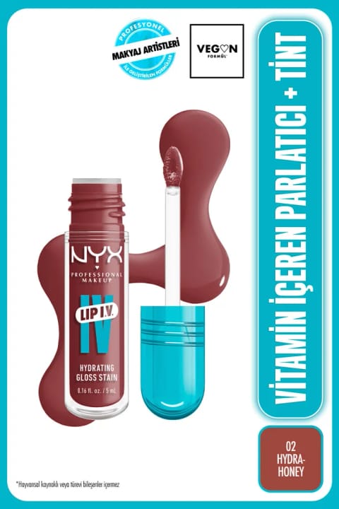 برق لب و تینت حاوی ویتامین NYX Professional Makeup LIP I.V. - 02 Hydra-H...