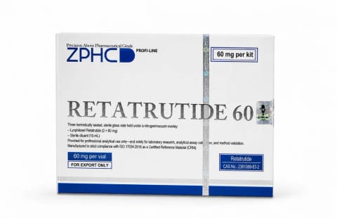 Zphc Retatrutide 60 mg 1 ویال × 60 mg + Bac Water (فقط تک ویال ارسال می‌شود)