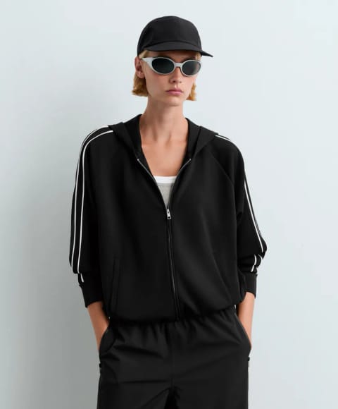 Hooded modal jacket