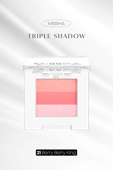 Missha سایه چشم سهرنگ Triple Shadow با بافت نرم و بدون پودرریزی (21 B...