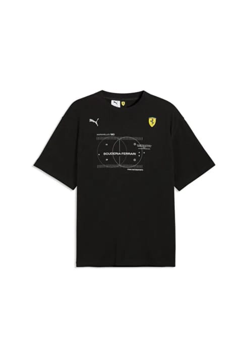 تیشرت آستین کوتاه روزمره مردانه Puma Ferrari Premium Tee مشکی 63423101