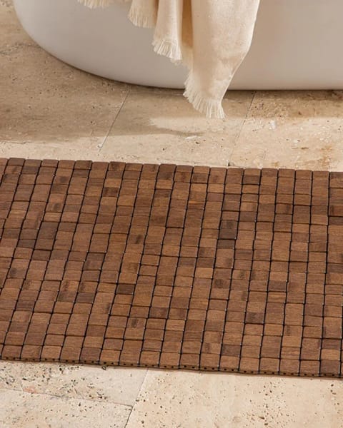 تشک ضدلغزش حمام Bamboo ۵۰×۷۰ سانتی‌متر قهوه‌ای