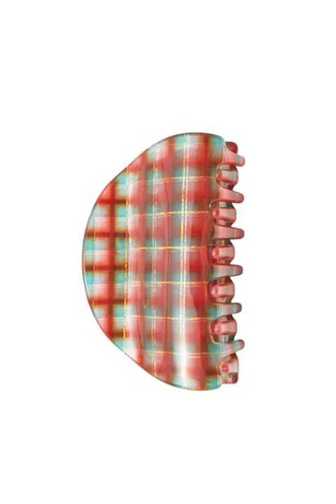گیره مو خز چهارخانه