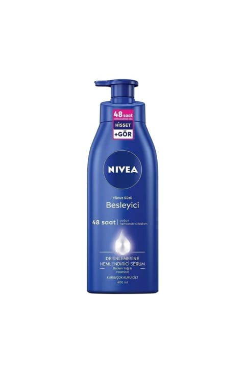 NIVEA لوسیون بدن مغذی 400 میلیلیتر، مخصوص پوست خشک و خیلی خشک، 48 ساعت آبرسانی