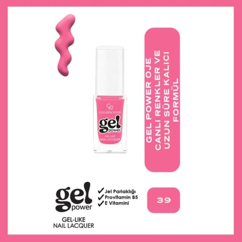 Golden Rose Power Gel Like Nail Oje No: 39