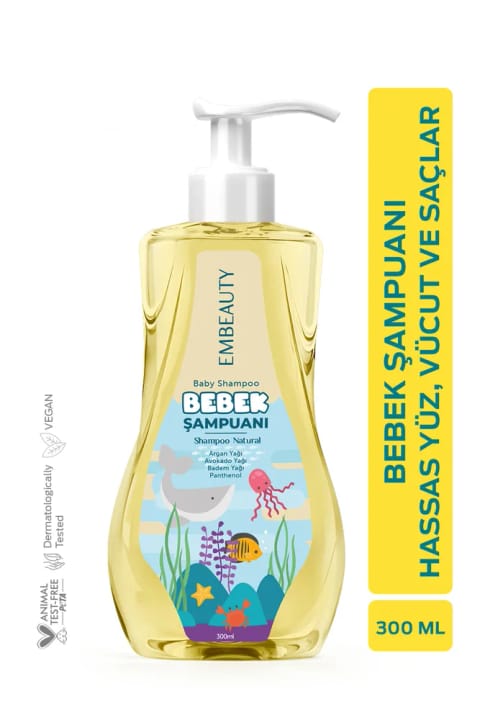 Embeauty شامپو کودک و نوزاد با روغن آووکادو، فرمول مخصوص بدون اشک، ۳۰۰ میلیلیتر