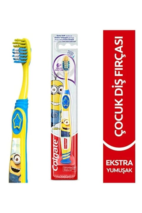 Colgate Minions 6+ Yaş Vakumlu Yapışkan Saplı Ekstra Yumuşak Çocuk Diş Fırçası