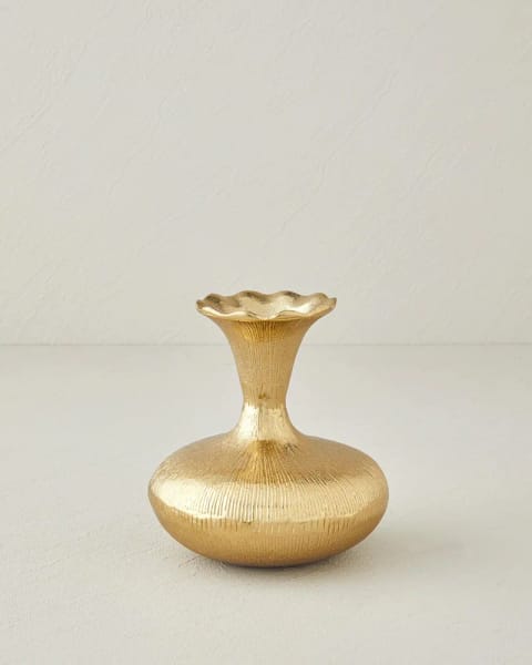 گلدان فلزی Silva سایز 15×15×16 سانتی‌متر رنگ Gold