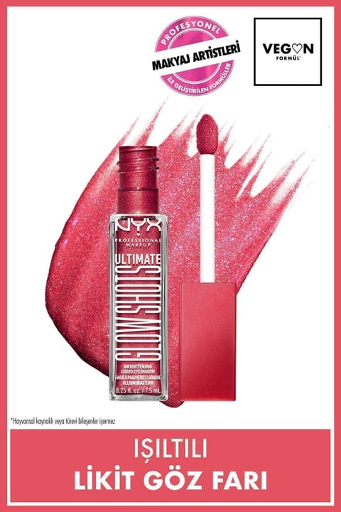 سایه چشم مایع درخشان NYX Professional Makeup Ultimate Glow Shots - 12 Rasp...