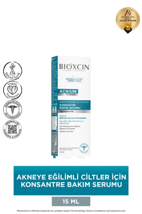 Bioxcin Acnium سرم تخصصی پوست مستعد آکنه ۱۵ میلی‌لیتر
