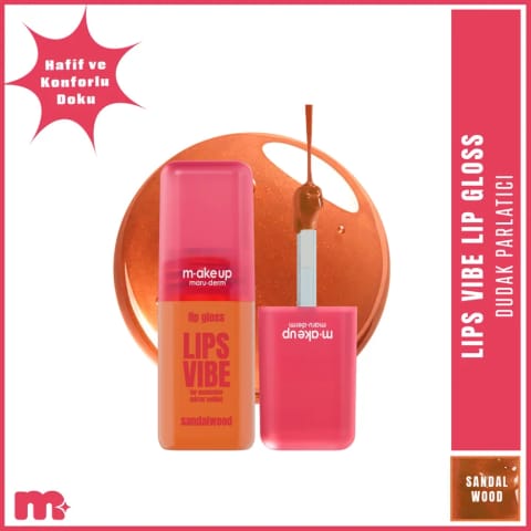 Maruderm Make Up Lips Vibe Lip Gloss – Sandalwood
