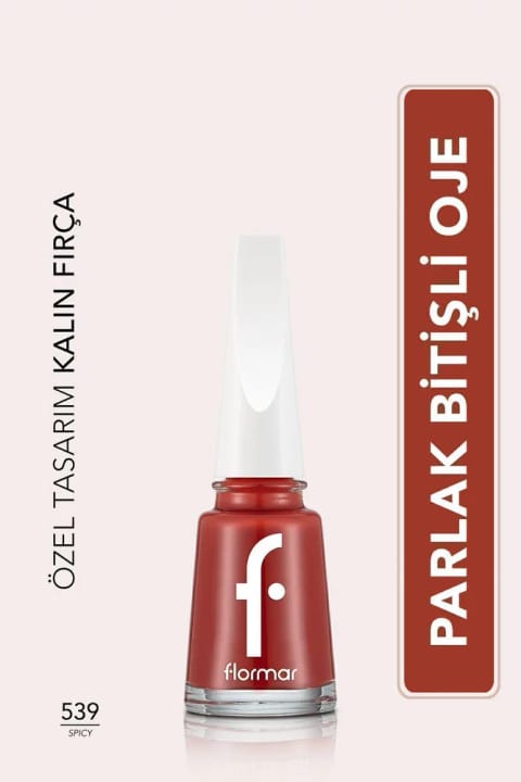 لاک ناخن فلورمار کلاسیک با براقیت بالا و پیگمنت قوی - Nail Enamel -539 Spıcy- ...