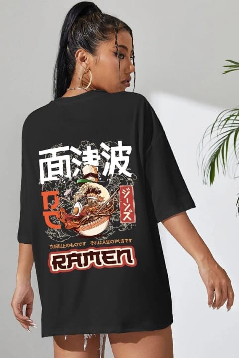 تیشرت یونیسکس چاپ Ramen uyguntarz